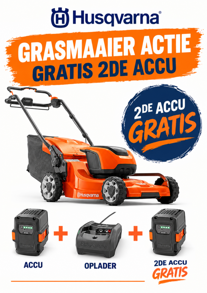 husqvarna grasmaaieractie met gratis accu